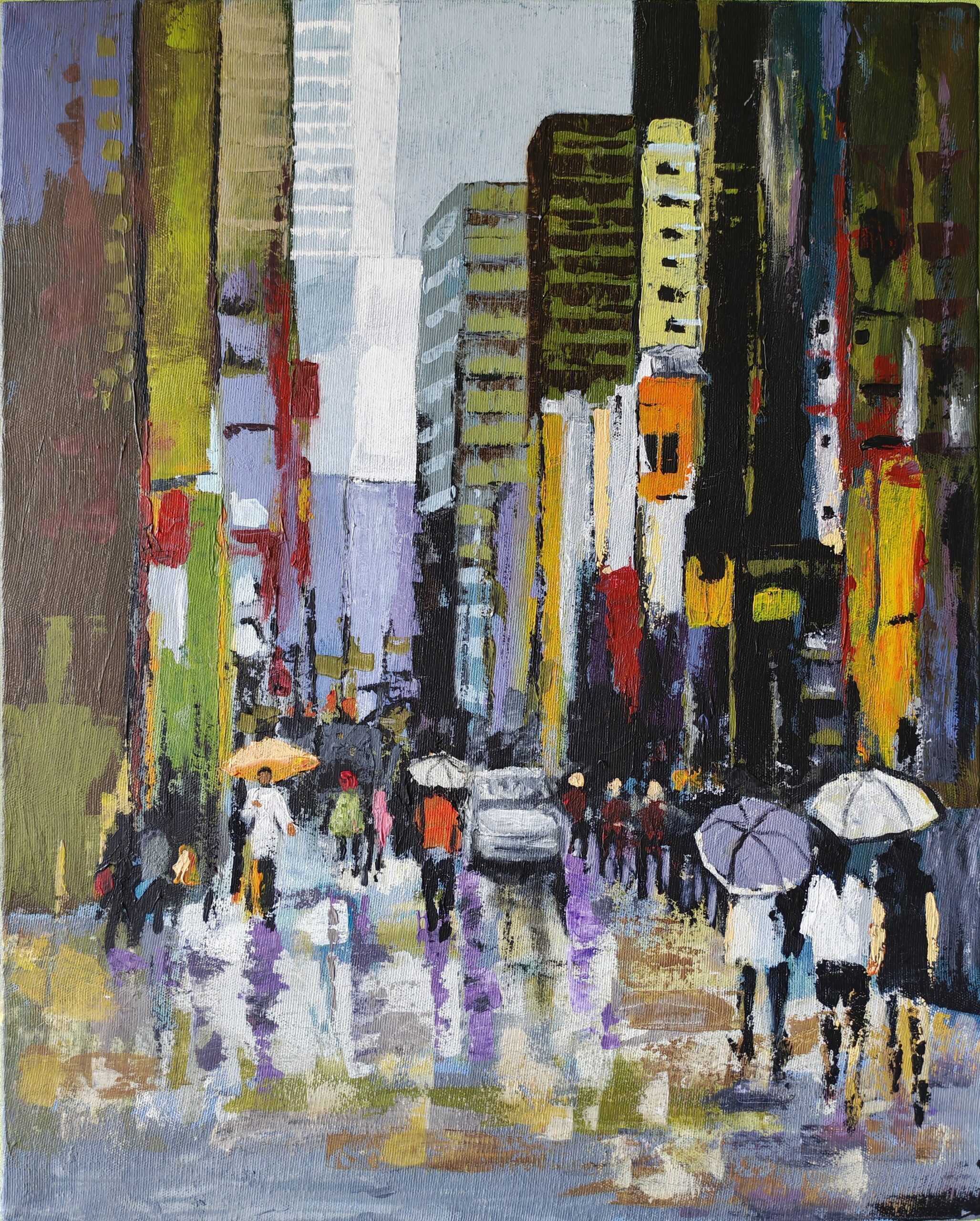 Ville sous la pluie (d'après M. Jouenne)