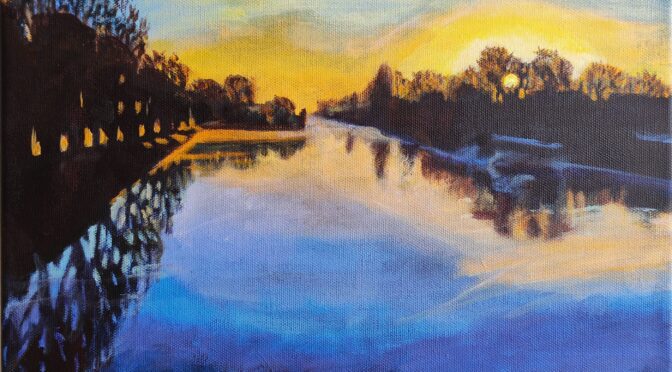 Soleil levant sur le canal