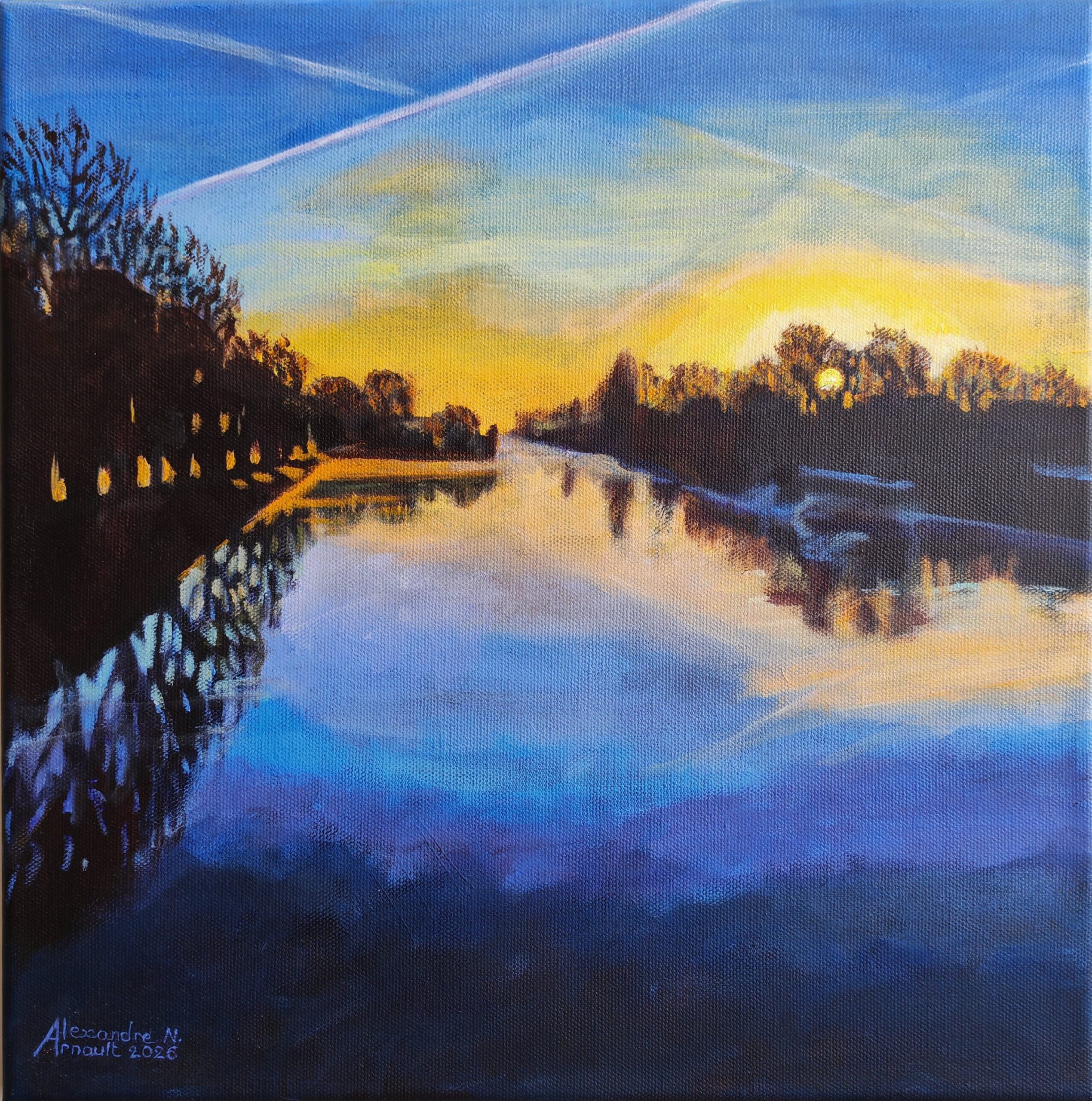 Soleil levant sur le canal