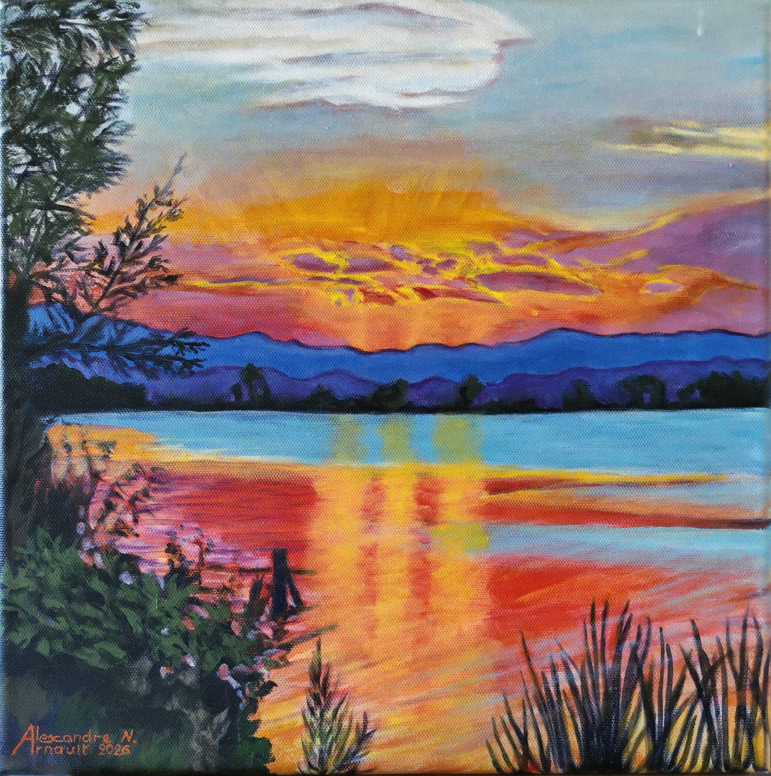 Coucher de soleil sur l'Ebre (1)