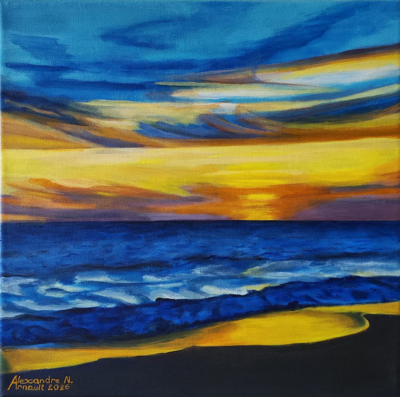 Crépuscule en bord de mer